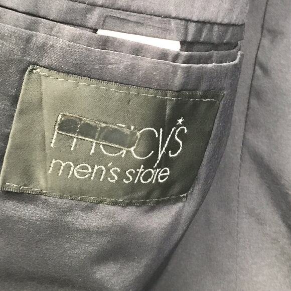 Lauren Ralph Lauren Black Pinstripe 2 Button Wool Suit Jacket Blazer Size 46 - Picture 7 of 10